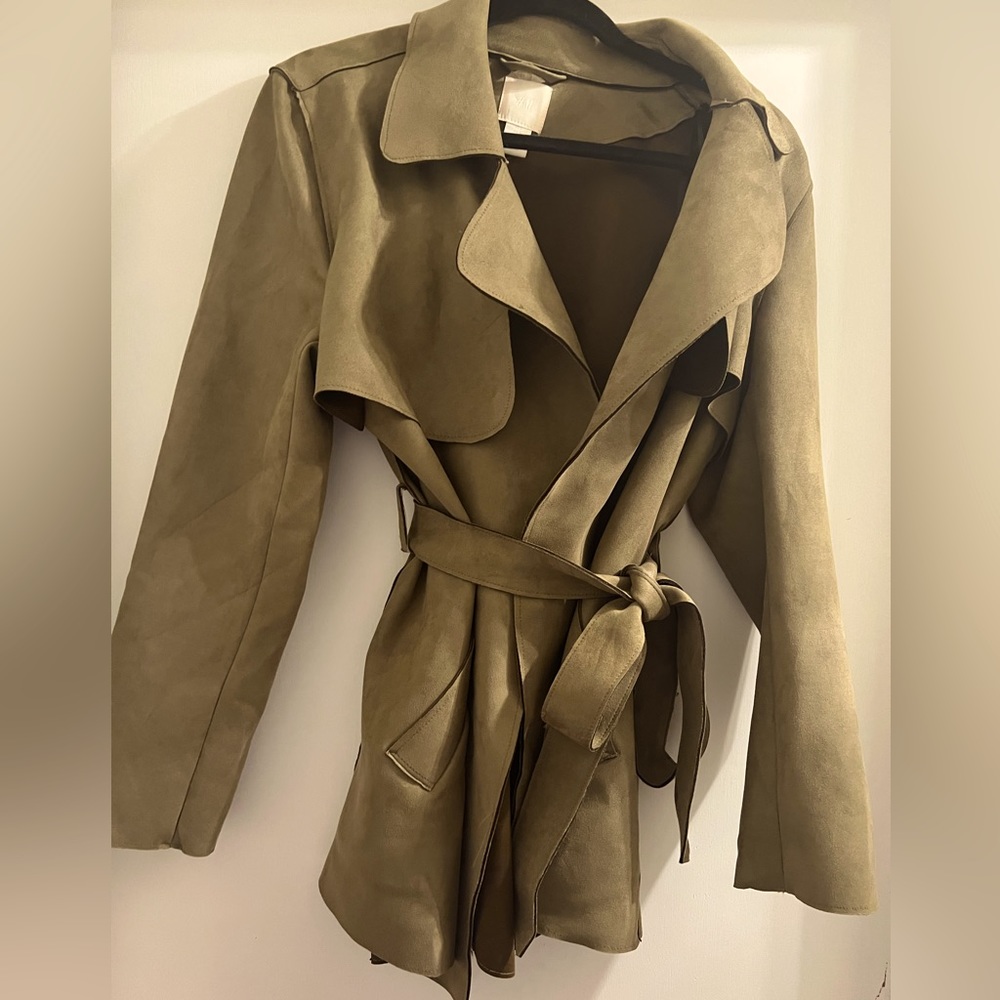Green Faux Suede Jacket